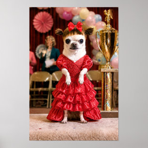 Reluctant Chihuahua Beauty Pageant Winner Poster