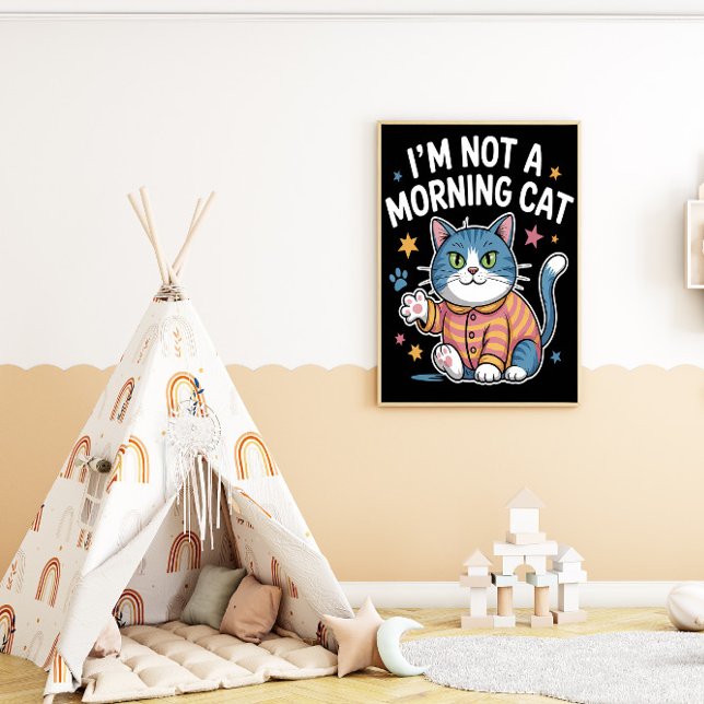 Reluctant Morning Feline Poster (Creator Uploaded)