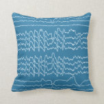 REM Sleep Wave Pillow (blue)<br><div class="desc">Rapid eye movement sleep, or REM sleep (also known as paradoxical sleep), accounts for 20–25% of total sleep time in most human adults. The criteria for REM sleep include rapid eye movements as well as a rapid low-voltage EEG. During REM sleep, EEG patterns returns to higher frequency saw-tooth waves. Most...</div>