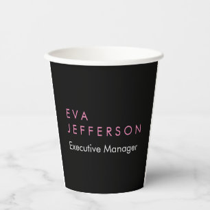 Remarkable elegant unique modern black plain paper cups