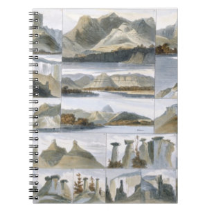 Remarkable Hills on the Upper Missouri, plate 35 f Notebook