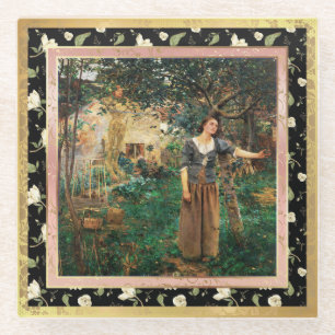 Remastered Joan of Arc by Jules Bastien-Lepage Glass Coaster