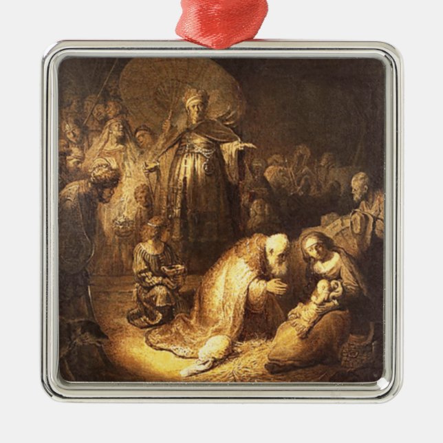 Rembrandt Adoration of the Magi Christmas Ornament (Front)