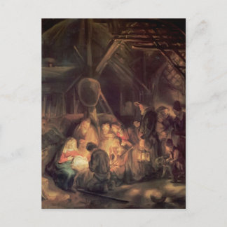 Rembrandt- Adoration of the Shepherds Postcard