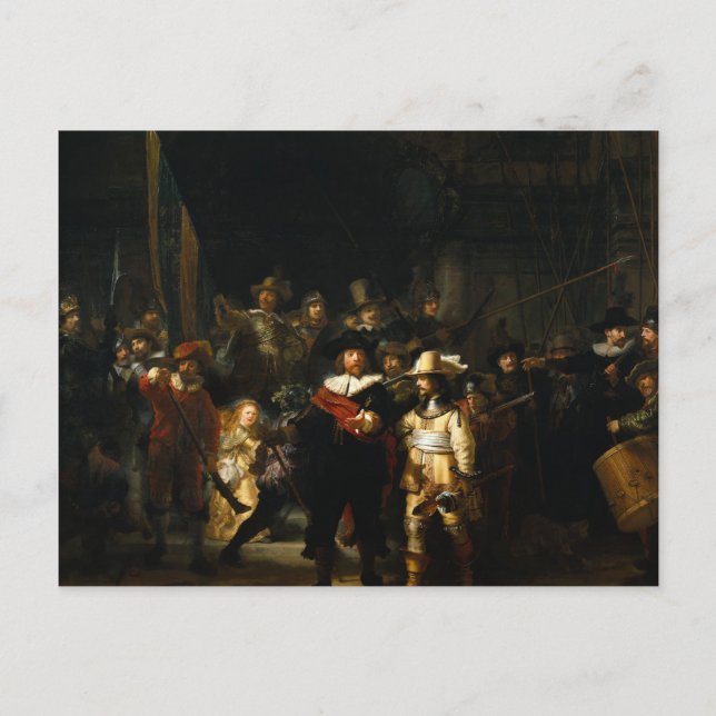 Rembrandt Art Painting The Nightwatch Postcard (Front)