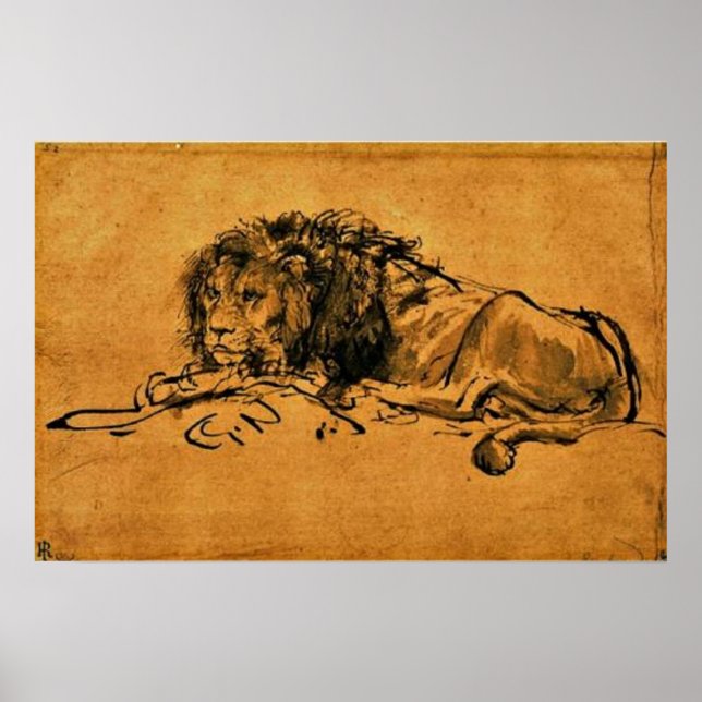 Rembrandt - At Rest Leo Poster (Front)
