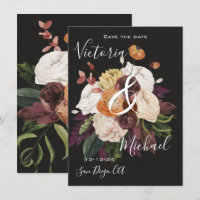 Rembrandt Autumn Floral Save the Date Wedding