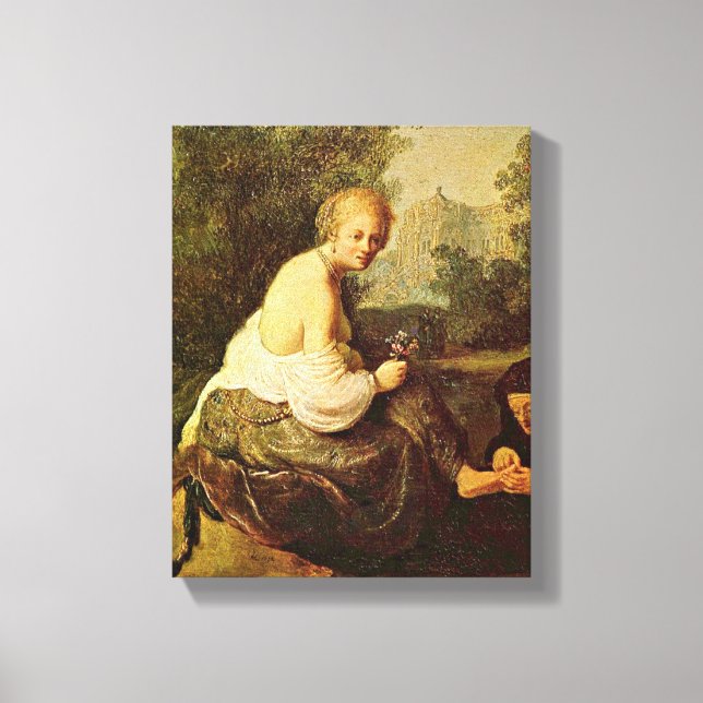 Rembrandt - Bathsheba seen by King David Canvas Print (Front)