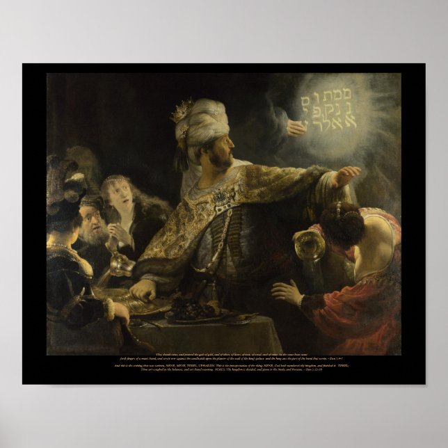 Rembrandt-Belshazzar Giant Canvas Reproduction Poster (Front)