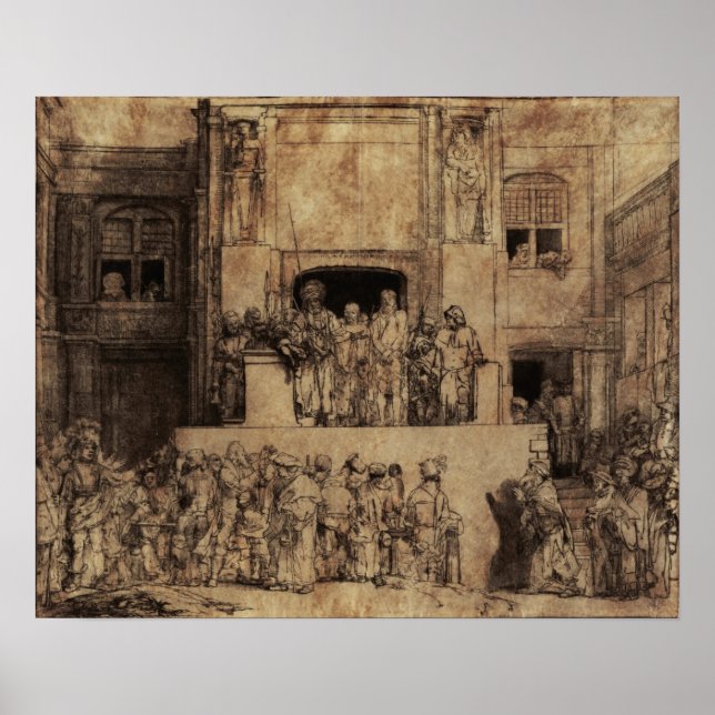 Rembrandt - Christ Presented To People Poster (Front)
