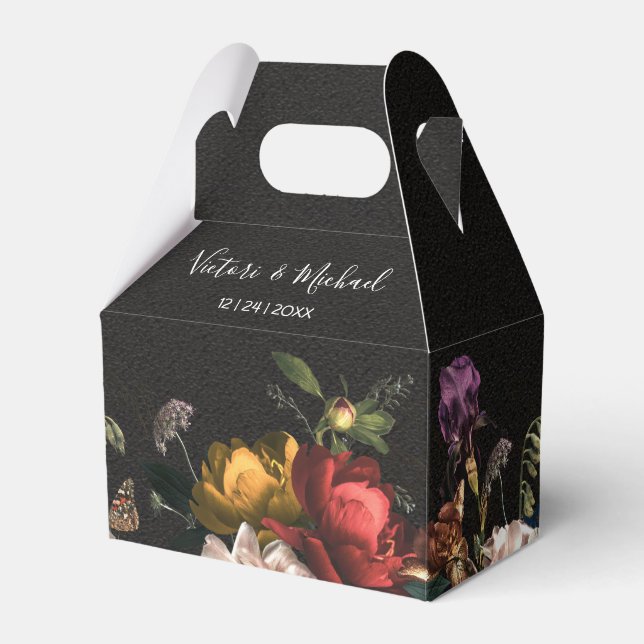 Rembrandt Floral Dark & Moody Favour Box (Front Side)