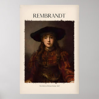 Rembrandt Girl Picture Frame641 Portrait Art Print