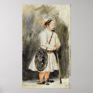 Rembrandt - Indian Warrior With A Shield 1654 Poster