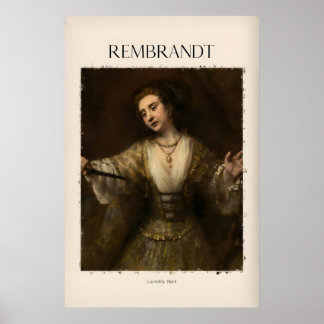 Rembrandt Lucretia664 Painting Art Print Baroque