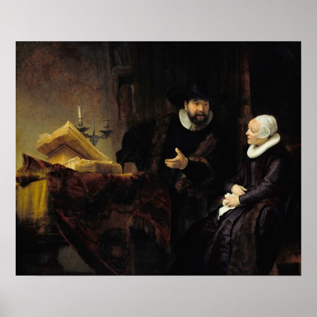 Rembrandt - Mennonite Preacher Anslo and His Wife Poster (Front)
