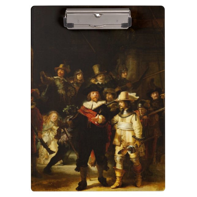 Rembrandt Nightwatch Night Watch Baroque Painting Clipboard (Front)