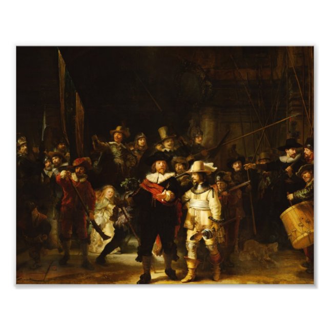 Rembrandt Nightwatch Night Watch Baroque Painting Photo Print (Front)