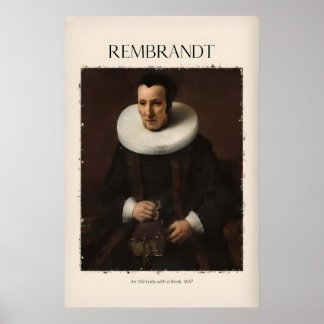 Rembrandt Old Lady with Book637 Portrait Print