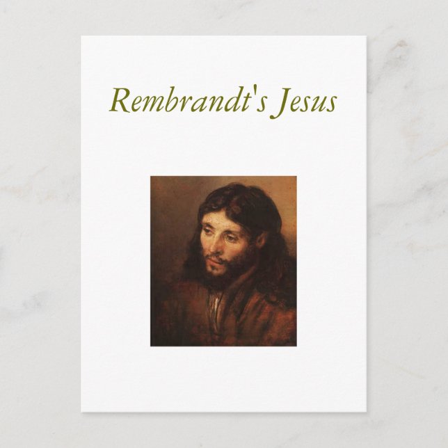 rembrandt-portrait-of-christs-head-1650, Rembra... Postcard (Front)