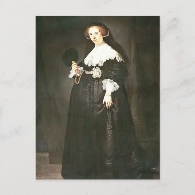 Rembrandt: Portrait of Oopjen Coppit Postcard (Front)