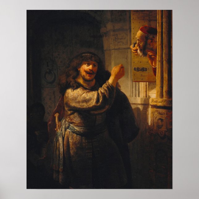 Rembrandt - Samson Threatened His Father-In-Law Poster (Front)