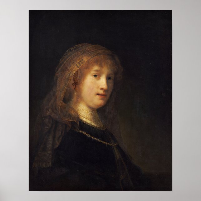 Rembrandt - Saskia Uylenburgh, Artist's Wife Poster (Front)