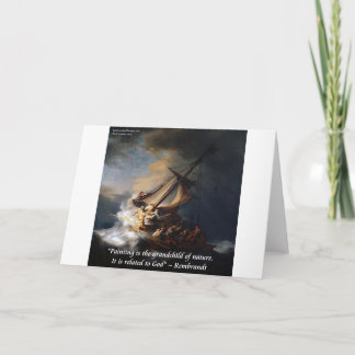 Rembrandt Sea Of Galilee & Nature Quote Card