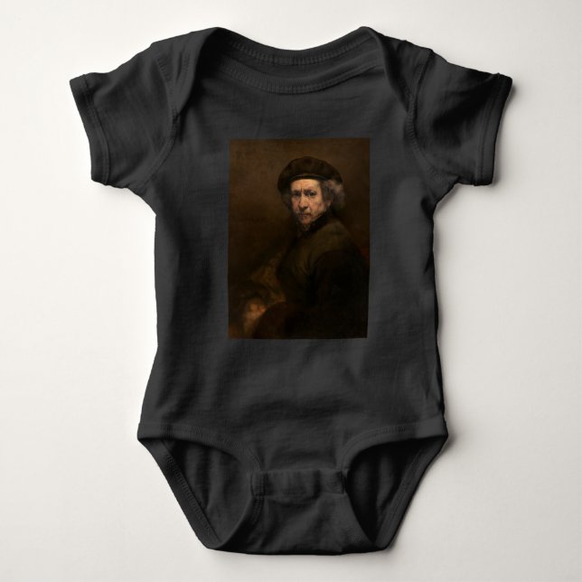 Rembrandt Self Portrait: Dutch Golden Age Painter Baby Bodysuit (Front)