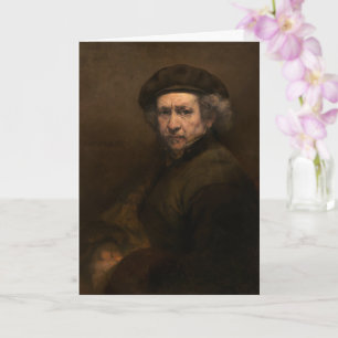 Rembrandt Self Portrait: Dutch Golden Age Painter Card