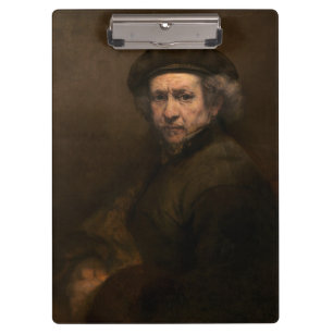 Rembrandt Self Portrait: Dutch Golden Age Painter Clipboard