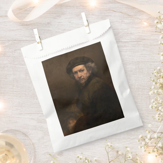 Rembrandt Self Portrait: Dutch Golden Age Painter Favour Bags (Clipped)
