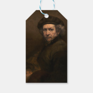 Rembrandt Self Portrait: Dutch Golden Age Painter Gift Tags