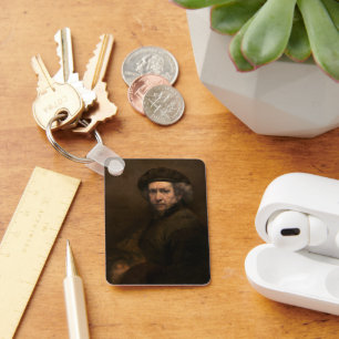 Rembrandt Self Portrait: Dutch Golden Age Painter Key Ring