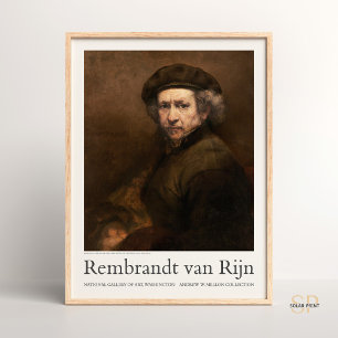 Rembrandt Self-Portrait with Beret and Turned-Up Poster