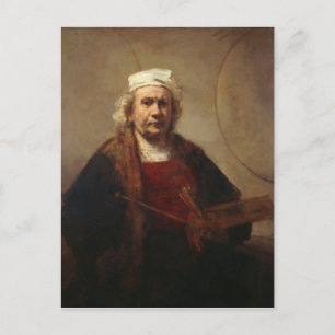 Rembrandt Self-Portrait with Two Circles Postcard