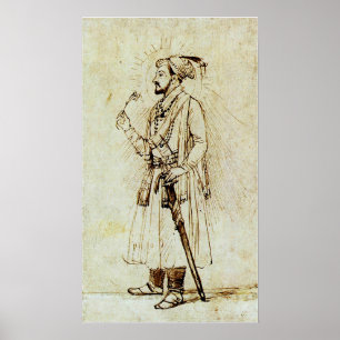 Rembrandt - Shah Jahan With A Flower & Sword Poster