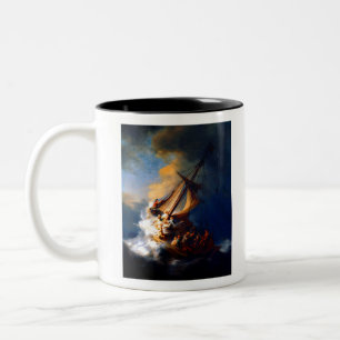 Rembrandt Storm on the Sea of Galilee Two-Tone Coffee Mug