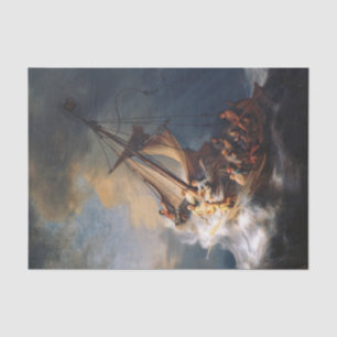 Rembrandt Storm Sea of Galilee Painting Tissue Paper