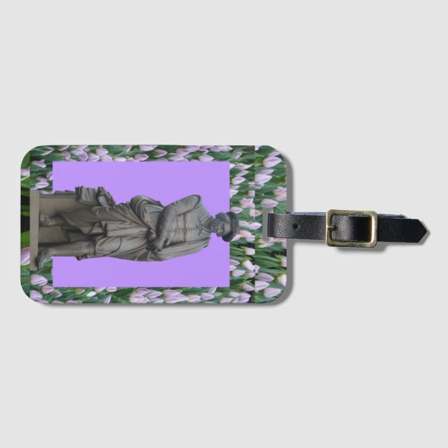 Rembrandt surrounded with Tulips Luggage Tag (Front Horizontal)