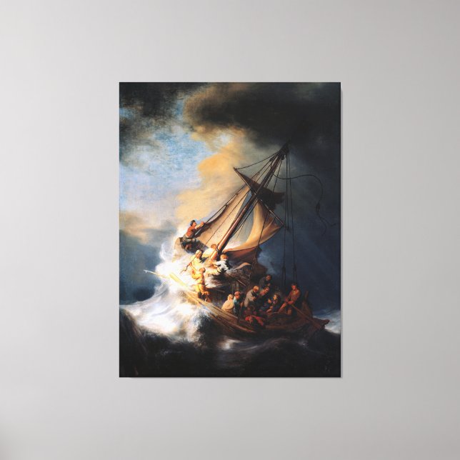 Rembrandt - The Storm of the Sea of Galilee Canvas Print (Front)