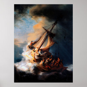 Rembrandt - The Storm of the Sea of Galilee Poster