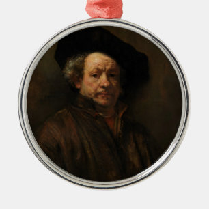 Rembrandt van Rijn's Self Portrait Fine Art Metal Tree Decoration