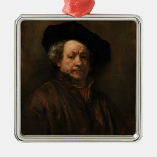 Rembrandt van Rijn's Self Portrait Fine Art Metal Tree Decoration