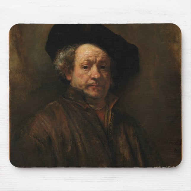 Rembrandt van Rijn's Self Portrait Fine Art Mouse Pad (Front)