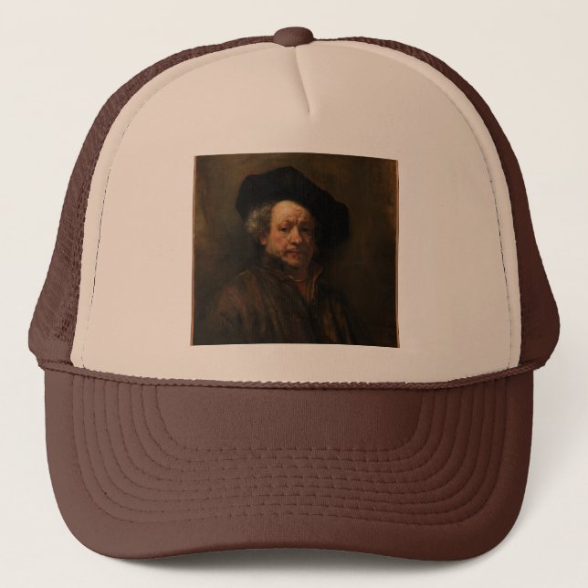 Rembrandt van Rijn's Self Portrait Fine Art Trucker Hat (Front)