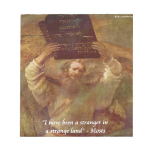 Rembrandt's Moses & Biblical Quote Notepad
