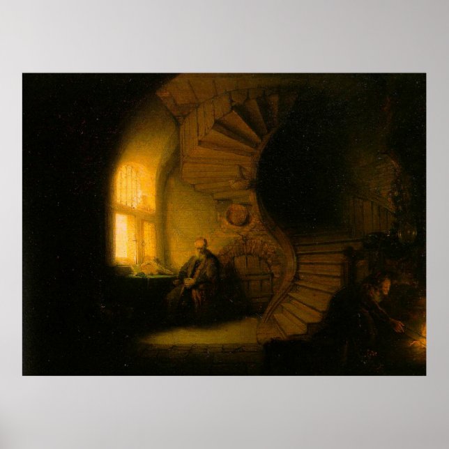 Rembrandt's The Philosopher in Meditation Poster (Front)
