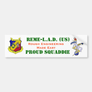 REME LAD Motor Vehicle Identification Bumper Sticker