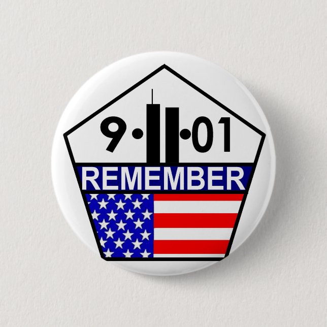 REMEMBER 6 CM ROUND BADGE (Front)