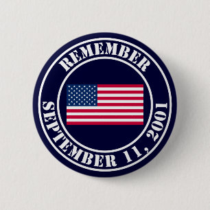 Remember 9/11 6 cm round badge